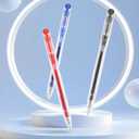 4 x WY WENYUAN 12 Pcs Gel Pens, 1.0mm Bold Point Black & Red & Blue Pens, Quick Drying Gel Ink Pens for Smooth Writing, Retractable Ballpoint Pens for School, Office, Journaling, Note Taking