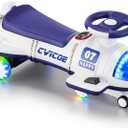 12V Dual Motor Electric Wiggle Car with Pedal for Kids, 2 in 1 Wiggle Car Ride On Toy, Rechargeable Battery, Infinitely Variable Speed Mode and Anti-Tipping Design, Flashing Wheels, Bluetooth