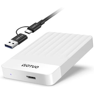Portable External Hard Drive Storage Expansion Mobile HDD USB 3.0 for PC, Mac, Desktop, Laptop, PS4, PS5, Xbox One X/S, Xbox 360, Xbox Series X/S, Office & Game (White, 1TB)