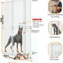 74.8" Extra Tall pet Gate,29.5-51.6" Wide cat gate for Doorway Pet Gate with Cat Doors NO Drilling Pressure Mount Kit for Cats and Dogs Indoor Doorways liveing Room BedroomWhite