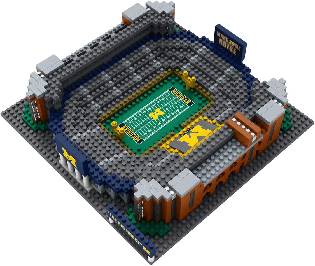 FOCO NCAA Unisex-Adult NCAA College Team Construction Blocks 3D Mini BRXLZ Stadium (One Size)