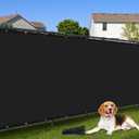 6ft x50ft Privacy Screen Fence 90% Blockage Heavy Duty Protective Covering Mesh Fencing for Outdoor Patio Pool Balcony Black