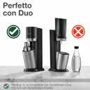 Premium 33 oz Stainless Steel Bottle | Compatible with Aarke Carbonator 3, SodaStream Duo & Plastic Bottle | No Expiry | Plastic-Free | 2x Steel