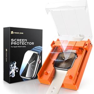 MAGIC JOHN 2 Pack for Apple Watch Screen Protector 42mm Series 112025 Series 10 (2024) [Automatic Align Tech] Anti-Scratch, Self-Healing Soft EPU, Bubble Free, HD Transparent, Touch Sensitive