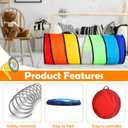 1 Pcs Giant 27.6 Inch Play Tunnel for Kids and Large Dogs Colorful Pop Up Crawl Tunnel Toy for Toddlers with Mesh Collapsible Game Tent Toy for Boy Girl Gift Summer Indoor Outdoor