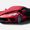 KAKIT Waterproof Car Cover Custom Fit for 2020-2022 C8 C8, Red Black