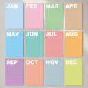 2026 Dry Erase Wall Calendar 12 Colorful Monthly Planner, A3 Size (11.7 16.5 inches), Large 1.7 2.5 in Daily Boxes, Premium Thick Paper, Glossy Reusable Surface, Modern Pastel Design, Flat-Packed, European Quality