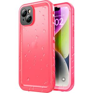 SPORTLINK Design for iPhone 14 Plus Waterproof Case - Shockproof Dustproof Phone Case with Screen Protector, Full Body Protective Case for iPhone Plus, 6.7'' Pink