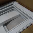 NOOTA Basement Window 32" x 16" Double Tempered Glass, Removable Flange, Vinyl Sliding WindowWhite