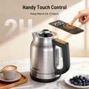 Electric Kettle 1.7L with Temperature Control, 13 Preset Settings, 1500W Fast Boil Electric Tea Kettle, LED Display, 2-Hour Keep Warm, Stainless Steel Interior, Auto Shut-Off & Boil-Dry Protection