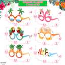 KatchOn Luau Glasses - Pack of 12 | Photo Booth Props, Aloha Party Decorations