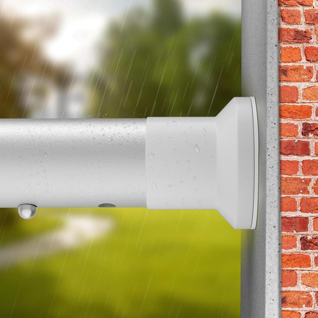 Tension Curtain Rod,43-102 Inch Shower Rod No Drilling,Shower Curtain Rods Spring Tension Rod Non-Slip - Heavy Duty Adjustable Curtain Rod,Shower Rods for Bathroom Windows Doorway,Matte White