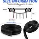 Nuanchu 1 Pc 48 Inch Hardware U Shaped Rubber Door Bottom Sweep Weather Stripping Seal for Exterior/Front Doors Weatherproof & Noise Reducing Includes Rubber Door Seal Bottom Only (Black)