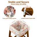 High Chair Cover for Baby Restaurant with Safety Harness Stain and Slip Resistant Waterproof Portable for Outdoor Indoor Eating White