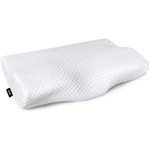 Memory Foam Pillow for Neck Pain Relief, Adjustable Orthopedic Ergonomic Cervical Pillow for Sleeping with Washable Cover, Bed Pillows for Side, Back, Stomach Sleepers
