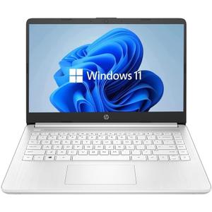 HP 14" HD Laptop, Windows 11, Intel Celeron Dual-Core Processor Up to 2.60GHz, 4GB RAM, 64GB SSD, Webcam