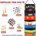 RUNROLE 3 Pocket Canvas Fish Extender - 10 Inch Width, Portable, Easily Customize, Hanging Storage Organizer, 2026&2027 FE for Gift Exchanges and Pixie Dust, Cruise Essentials (Mix Style)