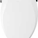 Brondell Bidet Toilet Seat, Non-Electric Swash Ecoseat, Fits Elongated Toilets, White - Dual Temperature, Dual Nozzle System - Bidet with Easy Installation