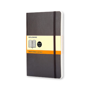 Moleskine Classic Notebook, Soft Cover, Pocket (3.5" x 5.5") Ruled/Lined, Black, 192 Pages