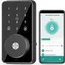 MOUSETRO Smart Lock, 4-in-1 Keyless Entry Door Lock for Front Door, Digital Door Lock with Keypad, Bluetooth Smart Deadbolt, App Control (Pitch-Black)