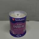 Verbatim DVD+R Blank Discs AZO Dye 4.7GB 16X Recordable Disc - 100 Discs Spindle Silver Frustration Free Packaging