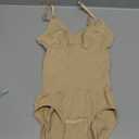 Women's Slim Fit Bodysuit Spaghetti Strap Open Backless Tummy Control Thong Leotard Shapewear Size S