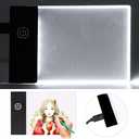 A6 Light Pad for Tracing, Ultra-Thin USB LED Light Box for Drawing, Sketching, Animation, and Diamond Painting, Dimmable Brightness Copy Board for Artists and Kids