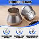 2 Pcs 9" to 6" Duct Reducer Galvanized Steel Increaser Air Duct Adapter for Ventilation System, Connect Pipe, Drainage Pipes, Exhaust Pipes with Pipeline Fan or Dryer Vent