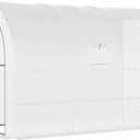 Outsunny 10' x 5' x 7' Lean to Greenhouse, Walk-in Green House, Plant Nursery with 2 Roll-up Doors and Windows, PE Cover and 3 Wire Shelves, White