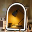 Makeup Mirror with Lights, 14" x 18" Vanity Mirror, 3 Color Modes, Dimmable Light, 360 Rotation