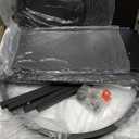 IBUYKE Narrow End Table with 3 Storage Shelves, Industrial Sofa Side Table, Double Round Metal Frames, Slim Nightstand and Bedside Table for Bedroom, Living Room, Black UTMJ418B