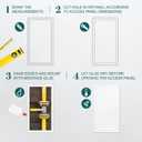 12" x 24" White Metal Access Panel, Service Shaft Door, Plumbing, Electricity Heating Alarm Wall for Drywall, Bathroom Services Hole Cover, Wall Covering