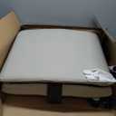 Marsail Armless-Office Desk Chair with Wheels: PU Leather Cross Legged Wide Chair,Comfortable Adjustable Swivel Task Chairs for Home,Office,Make Up,Small Space,Bed Room(Balanced Beige)