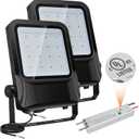 2 Pack 240W Led Flood Light,Outdoor Stadium Lighting,UL-Listed 36500LM 1800W Equivalent Super Bright for Commercial Area Lighting,5000K Security Flood Lights IP66 Waterproof for Arena Court