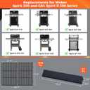 Grill Parts for Weber Spirit 300 and Spirit II 300 Series, 15.3" Flavorizer Bars & Grill Grates for Weber Spirit E-310 E-315 E-330 Series Grills with Front Control Knobs, Replace for Weber 7636 7638