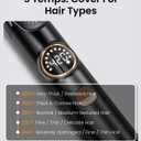 1 Inch Mini Travel Curling Iron, 100-240V Travel Dual Voltage Curling Iron for Short Hair with 5 Heat Settings, Small Curling Wand with Temperature Memories and Lock, Blush Gold