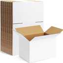 Famagic 10 Pack 6x4x4 Inch Small Shipping Boxes White Corrugated Cardboard Boxes Mailer for Small Business, Mailing Boxes for Packaging Bulk
