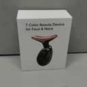 Red-Light-Therapy-for-Face-and-Neck, 7 Color Face Massager Tool for Wrinkles, Double Chin, Vibrating Facial Massager with Thermals for Skin Care, Glossy Black