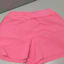G4Free Workout Shorts Women Breathable Lightweight Casual Shorts High Waist Loose Running Woven Short Pants with Pockets(Rosy Pink,S)