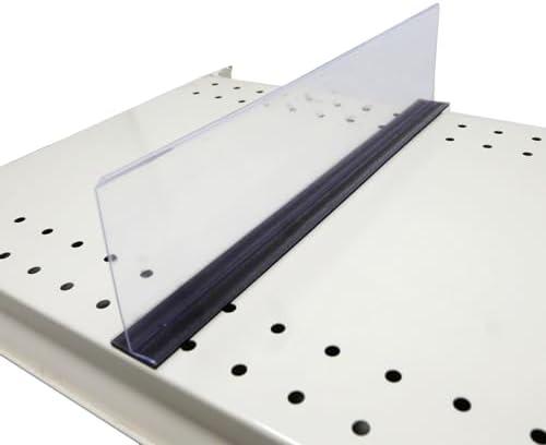 STORE FIXTURES DIRECT 3" H Clear Magnetic Shelf Divider for Gondola & Metal Shelves, 12" D Plastic Merchandise Organizers [3" H x 12" D] - 100 Pack