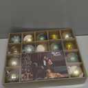 DecorbyHannah Green Gold Christmas Ornaments, 20ct 2.36 inch Ball Ornaments for Christmas Tree Decorations, Shatterproof Plastic Decorative Hanging Balls Bulk for Xmas Home Party Holiday Table Decor