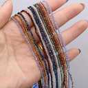 10 Strands Artificial Color Plating Faceted Beads Synthetic Colorful Crystal Beaded for Jewelry Making Necklace Decoration 3mm