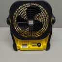 Battery Operated Fan for Dewalt 20V Max battery, Portable Fan with AC Adapter & LED Lights, 4 Speeds & Hook, Cordless/Camping/Battery Powered fan, for Outdoor Jobsite (Battery Not Included)