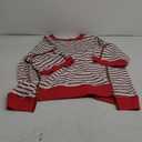 SHEWIN Womens Tops Casual Short Sleeve Sweatshirt Crewneck Striped Shirt Pullover T Shirts Loose Blouses, Brown Stripe, L