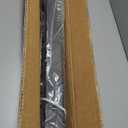 4 Pack Reinforced Fence Post Repair Kit - 41 Inch, Black Stainless Steel Garden Stakes with Reinforced Corner Brackets and Anti-Rust Coating