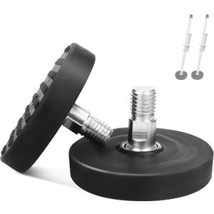 Ladder Leveler Rubber Feet for Type I,II and IA Extensions, Replacement Rubber Feet fit for Ladder Stabilizer Legs with Anti-Slip Threaded (1 Pair)