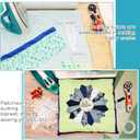 5 Pcs Acrylic Quilting Template Ruler 10 Inch Dresden Plate Template for Quilting Blanket Making Clothing Craft DIY(Transparent)