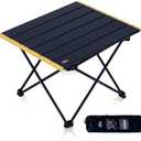iClimb Ultralight Compact Camping Folding Table with Carry Bag (Black - S)