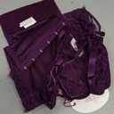 Avidlove Lace Bralette for Women V Neck Camisoles Adjustable Strap Two Layer Crop Top Bustier Tops (Large, Purple)