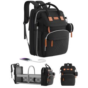 Diaper Bag Backpack with Changing Station, Large Diaper Bag, Baby Bag, Multifunctional Diaper Bag, Black Diaper Bag Backpack with Changing Station, Large Diaper Bag, Baby Bag, Multifunctional Diaper Bag, Black